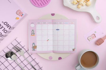 สมุดแพลนเนอร์ Ropamoda romane mini planner สีม่วง_3